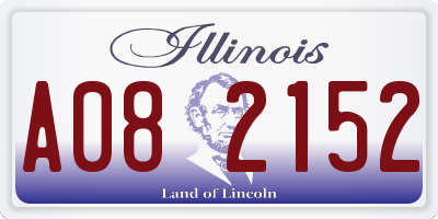 IL license plate A082152