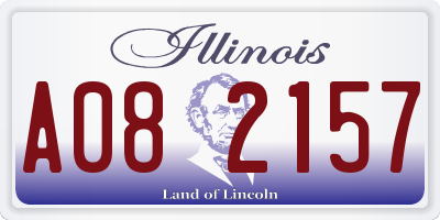 IL license plate A082157