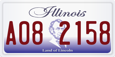 IL license plate A082158