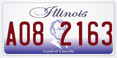 IL license plate A082163