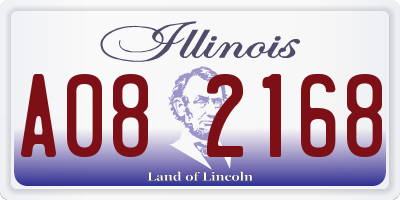 IL license plate A082168