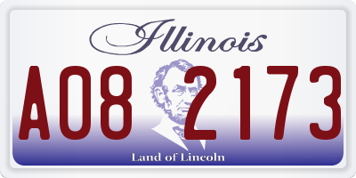 IL license plate A082173