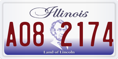IL license plate A082174