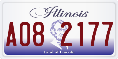 IL license plate A082177