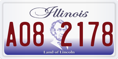 IL license plate A082178