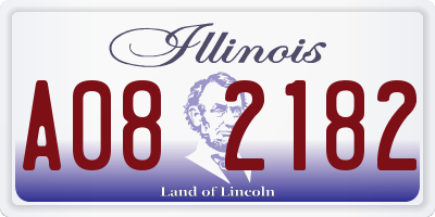 IL license plate A082182