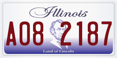 IL license plate A082187