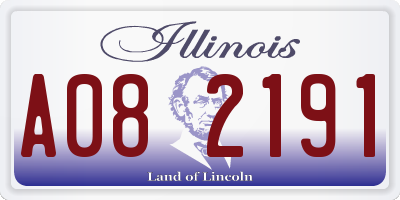 IL license plate A082191