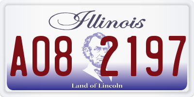 IL license plate A082197