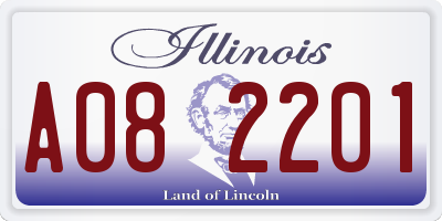 IL license plate A082201