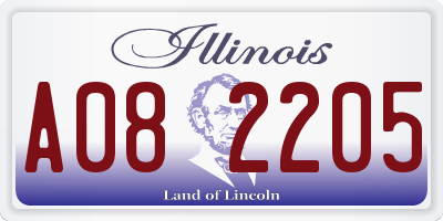 IL license plate A082205