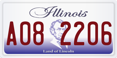 IL license plate A082206