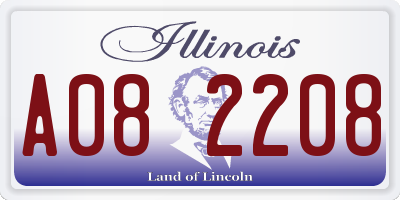 IL license plate A082208