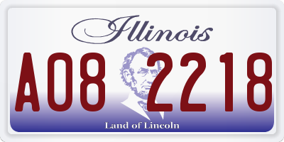 IL license plate A082218