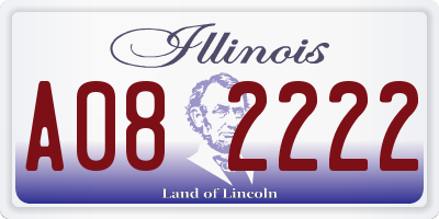 IL license plate A082222
