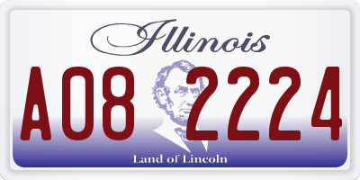 IL license plate A082224