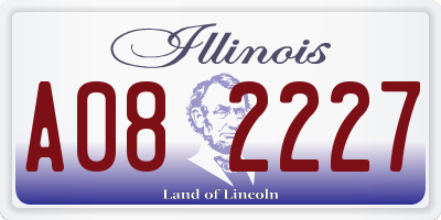 IL license plate A082227