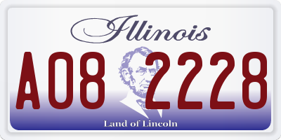 IL license plate A082228