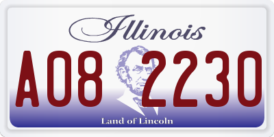 IL license plate A082230