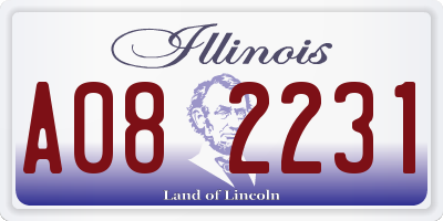 IL license plate A082231