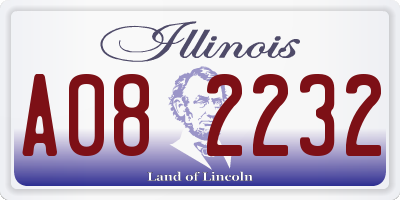 IL license plate A082232