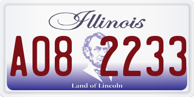 IL license plate A082233