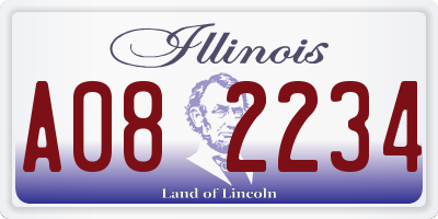 IL license plate A082234