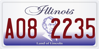 IL license plate A082235