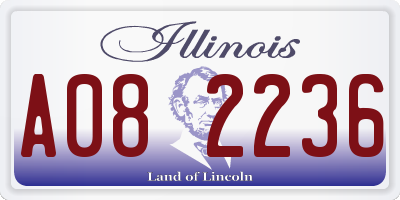 IL license plate A082236