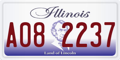 IL license plate A082237