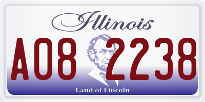 IL license plate A082238