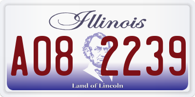 IL license plate A082239