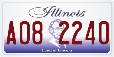 IL license plate A082240