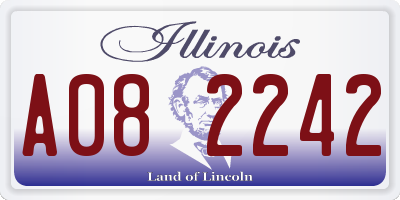 IL license plate A082242