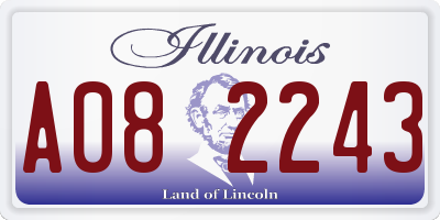 IL license plate A082243