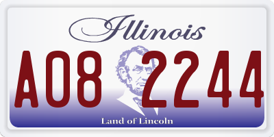 IL license plate A082244