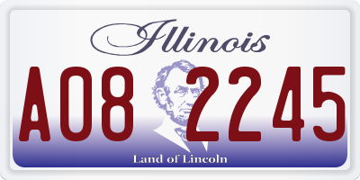 IL license plate A082245