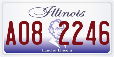 IL license plate A082246