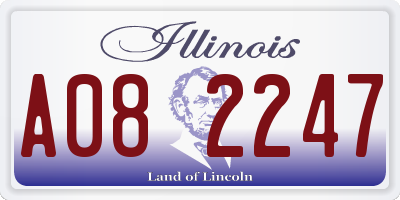 IL license plate A082247