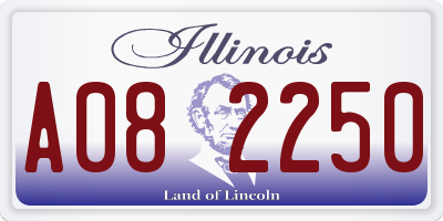 IL license plate A082250