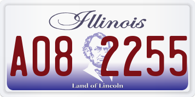 IL license plate A082255
