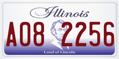 IL license plate A082256