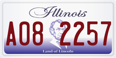 IL license plate A082257