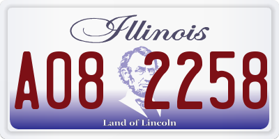 IL license plate A082258