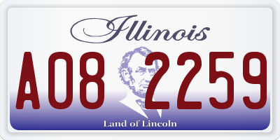 IL license plate A082259