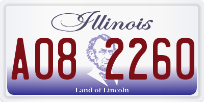 IL license plate A082260