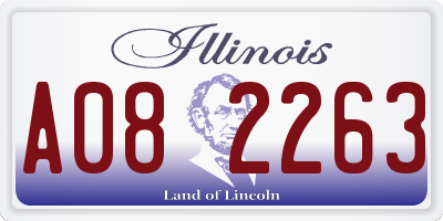 IL license plate A082263