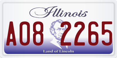 IL license plate A082265