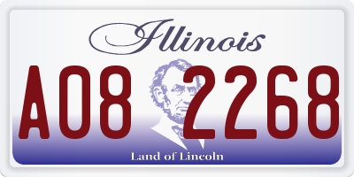 IL license plate A082268