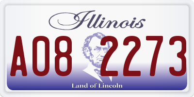 IL license plate A082273